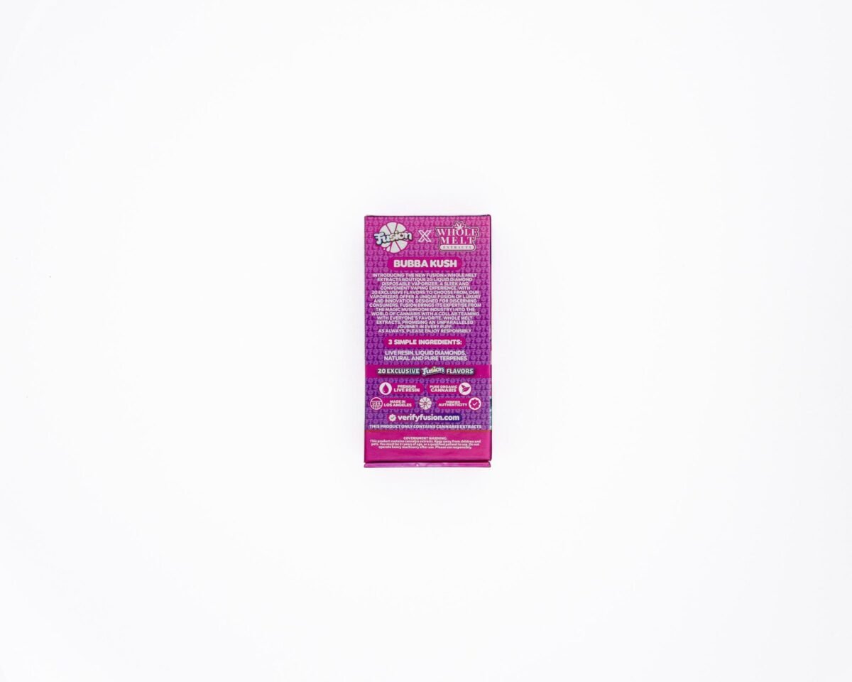 Bubba Kush Whole Melts x Fusion – 2G Indica Disposable Vape - Official Whole Melt Extracts